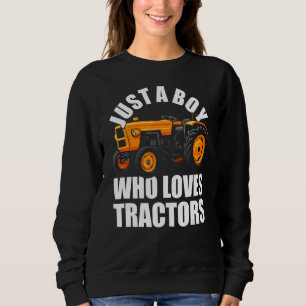Sudadera Solo un chico que ama a los tractores 3