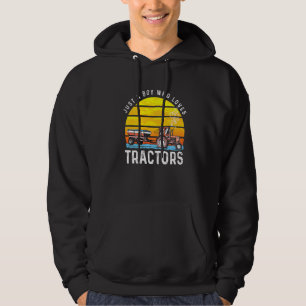 Sudadera Solo un chico que ama a los tractores retro granje