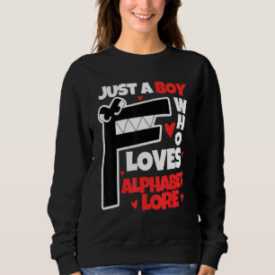Sudadera Sólo un chico que ama el alfabeto lore letra F par