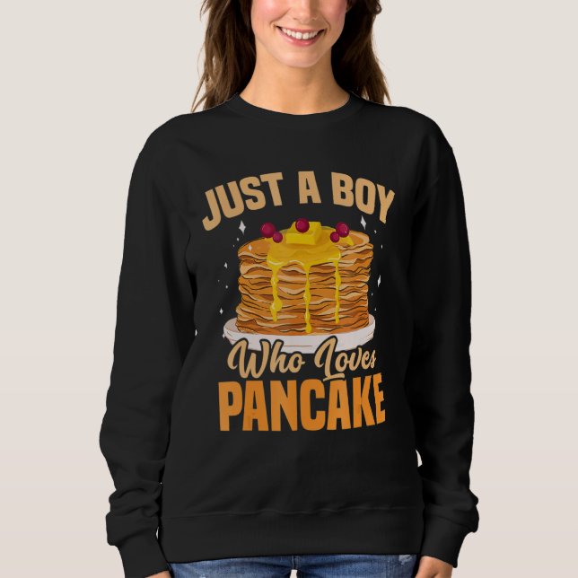 Sudadera Solo un chico que ama el día del panqueque Comilón (Anverso)