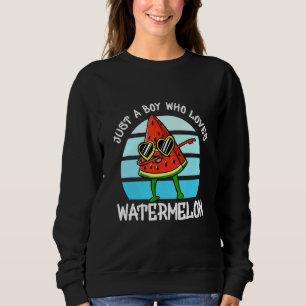 Sudadera Solo un chico que ama la fruta de la sandía