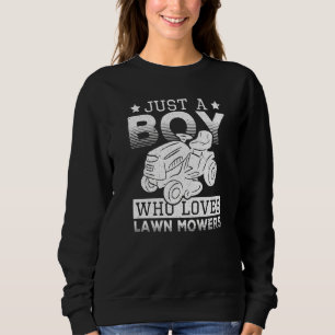 Sudadera Solo un chico que ama las cortadoras de césped afi