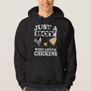Sudadera Solo un chico que ama las granjas de pollos