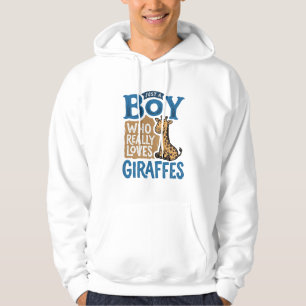 Sudadera Solo un chico que ama las jirafas Diseño de camise