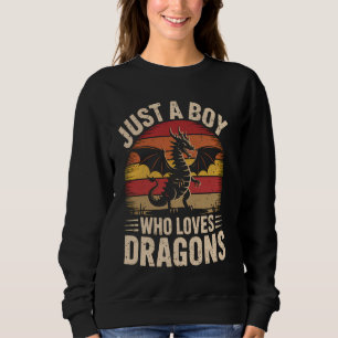 Sudadera Solo un chico que ama los dragones Dragón medieval