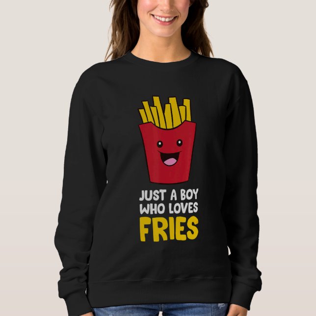 Sudadera Solo un chico que ama los fritos franceses (Anverso)