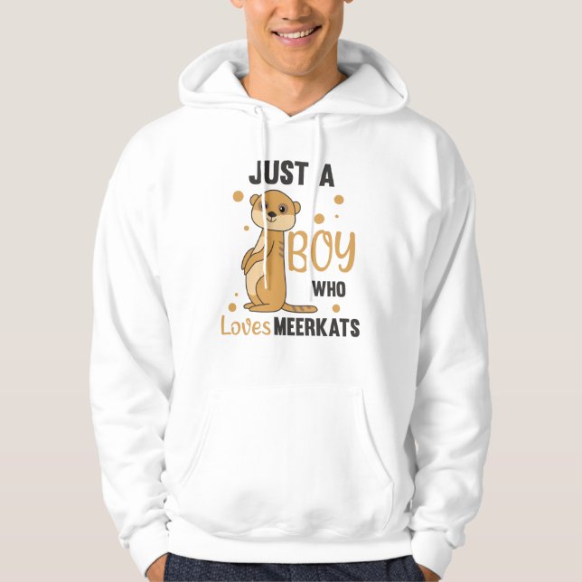 Sudadera Solo un chico que ama los meerkats - Animales zool (Anverso)