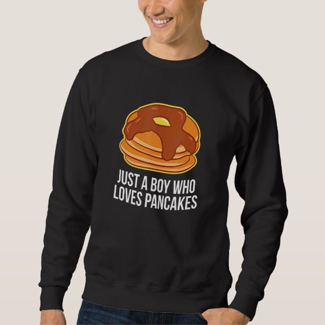 Sudadera Solo un chico que ama los panqueques (Anverso)