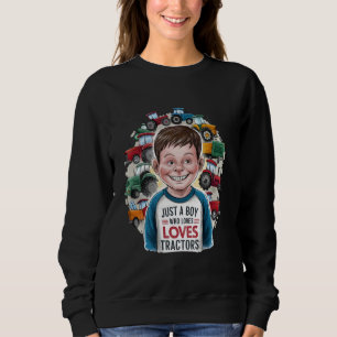 Sudadera Solo un chico que ama los tractores divertido trac