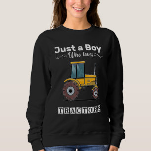 Sudadera Solo un chico que ama los tractores Niños de la