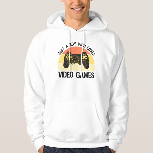 Sudadera Solo un chico que ama los videojuegos (Anverso)