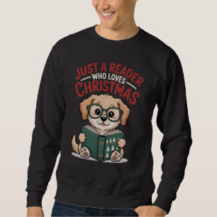 Sudadera Solo un lector que ama la Navidad Amante de los ca