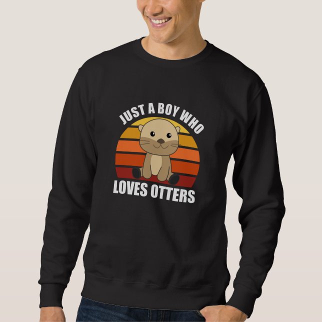 Sudadera Solo Un Niño Que Ama A Las Nueces Dulce Otter (Anverso)