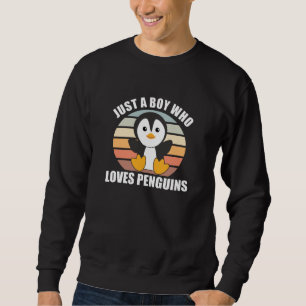 Sudadera Solo un niño que ama a los pingüinos - pingüino li