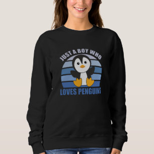 Sudadera Solo un niño que ama a los pingüinos - pingüino li