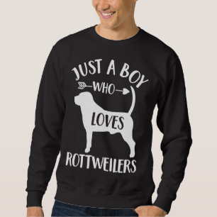 Sudadera Solo Un Niño Que Ama A Los Rottweilers Perro A Los