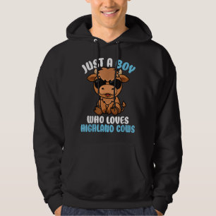 Sudadera Solo Un Niño Que Ama El Ganado De Las Vacas Altas