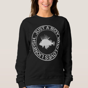 Sudadera Solo Un Niño Que Ama El Lionfish Para Los Hombres