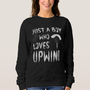 Sudadera Solo Un Niño Que Ama El Parapente Del Parapente De