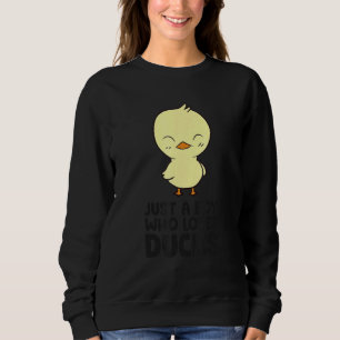 Sudadera Solo Un Niño Que Ama Los Patos Cute Pato