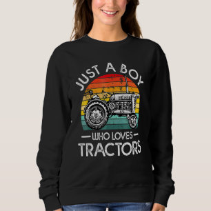 Sudadera Solo Un Niño Que Ama Los Tractores Para La Granja 