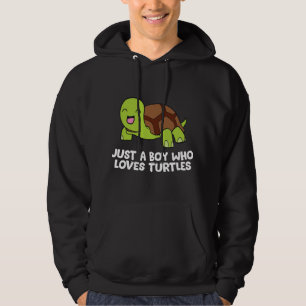 Sudadera Sólo Un Niño Que Ama Tortugas Dibujos Animados Tor