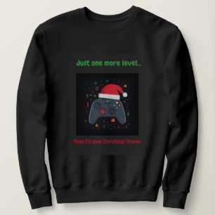 Sudadera Solo un nivel más divertido Navidad para jugadores