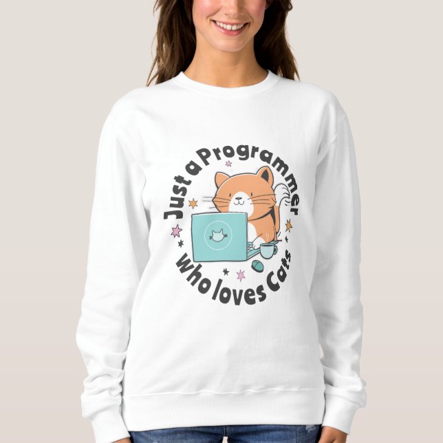 Sudadera Sólo un programador que ama a los gatos (Anverso)