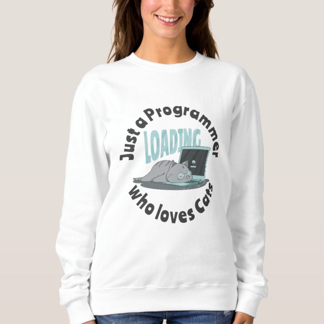 Sudadera Sólo un programador que ama a los gatos (Anverso)