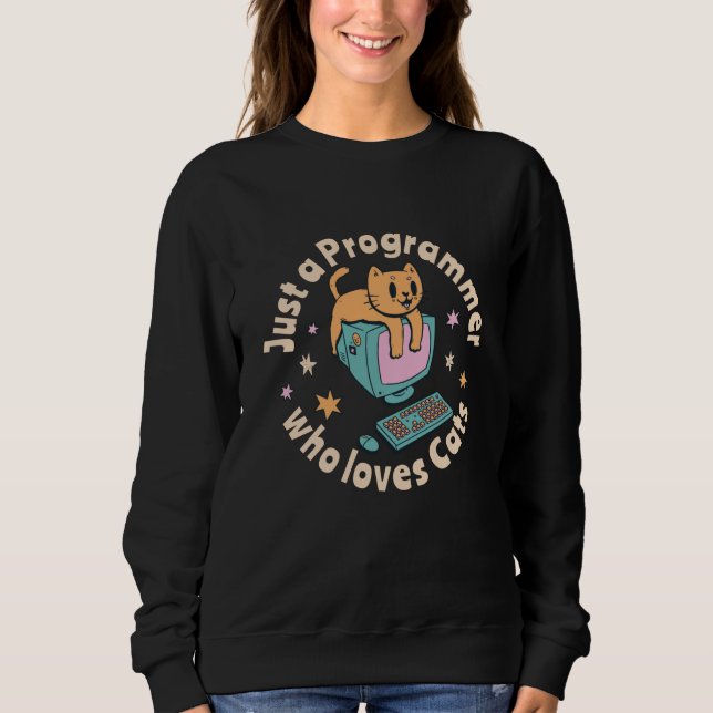 Sudadera Sólo un programador que ama a los gatos (Anverso)