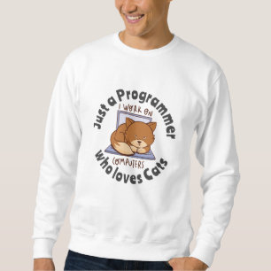 Sudadera Sólo un programador que ama a los gatos