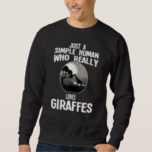 Sudadera Solo un simple humano que ama realmente las jirafa