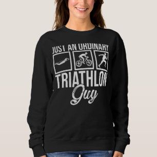 Sudadera Sólo Un Tipo De Triatlón Común Que Corre Bi De Nat