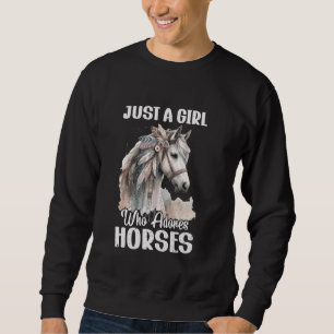 Sudadera Sólo una chica que adora los caballos Ecuestre Jin