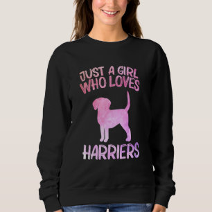 Sudadera Solo Una Chica Que Ama A Harriers Por Las Mujeres