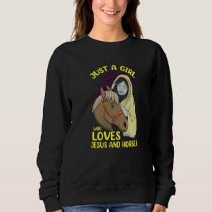 Sudadera Solo Una Chica Que Ama A Jeses Y Caballos Montar