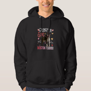 Sudadera Sólo Una Chica Que Ama A Las Chicas Boston Terrier