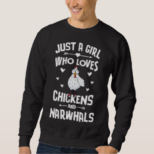 Sudadera Sólo Una Chica Que Ama A Las Gallinas Y A Las Muje