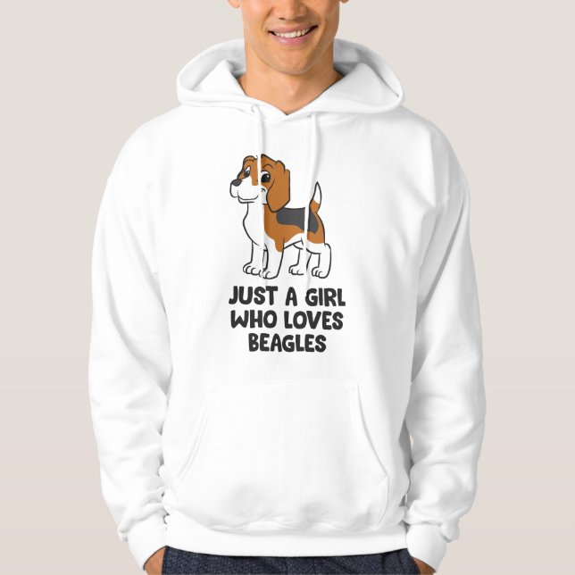 Sudadera Sólo una chica que ama a los Beagles Perro Beagle  (Anverso)