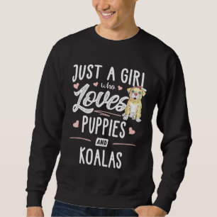 Sudadera Solo Una Chica Que Ama A Los Cachorros Y A Las Muj
