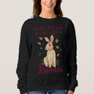 Sudadera Sólo una Chica que ama a los conejos mujeres amoro