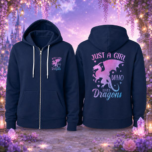 Sudadera Solo una chica que ama a los dragones - Dragón de