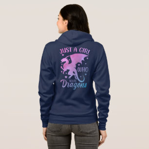 Sudadera Solo una chica que ama a los dragones - Dragón de 