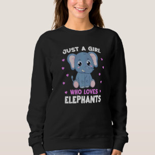 Sudadera SOLO UNA CHICA QUE AMA A LOS ELEFANTES Gracioso e
