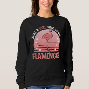 Sudadera Solo una chica que ama a los flamencos mujeres niñ