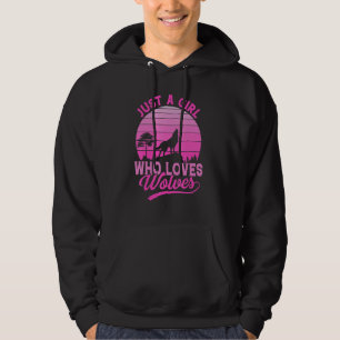 Sudadera Sólo una chica que ama a los lobos Acuarela Lobo l