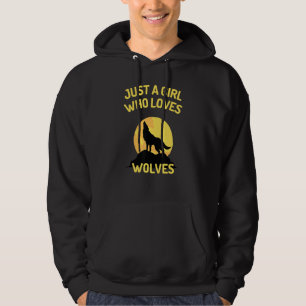 Sudadera Sólo una chica que ama a los lobos Disfraz de lobo