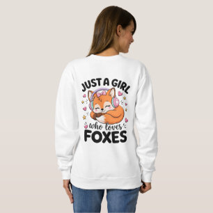Sudadera Sólo Una Chica Que Ama A Los Zorros Cita Rosa Ador