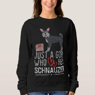 Sudadera Sólo una Chica que ama a su perro burro Schnauzer