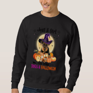 Sudadera Solo Una Chica Que Ama Airedale Terrier Y Hallowe